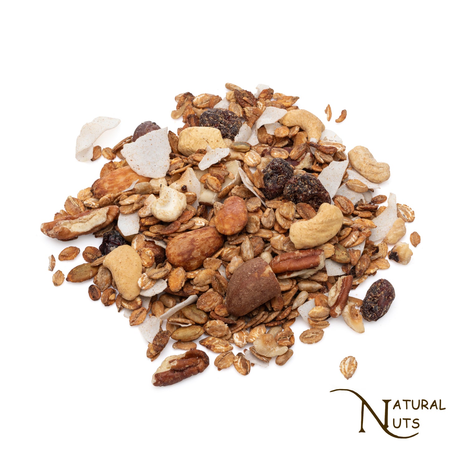 Granola met cranberry's, rozijnen, kokos en notenmix