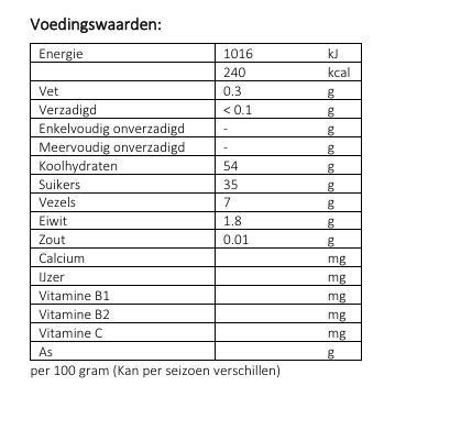 Pruimen gedroogd zonder pit